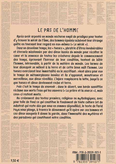 Le Pas de l’homme : 4ème de couverture